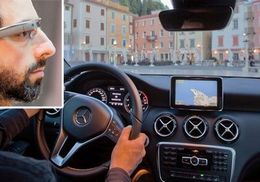 Mercedes интегрирует навигационную систему с Google Glass
