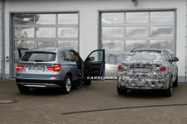 BMW X4 позирует рядом с X3